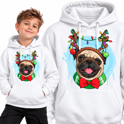 BLUZA Z KAPTUREM  ŚWIĄTECZNA FunnyDog